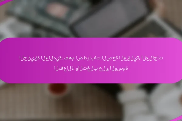 الحقيقة العالمية: فهم اضطرابات الصحة العقلية، العلاجات الفعالة، والتغلب على الوصمة